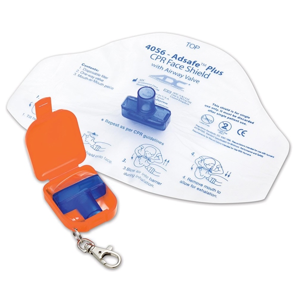 ADC Adsafe Plus CPR Face Shield - Orange